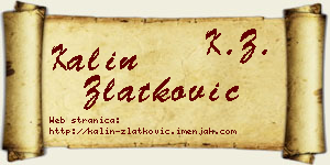 Kalin Zlatković vizit kartica